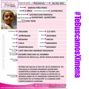 Busca a su hija; acusa omisión de la Fiscalía