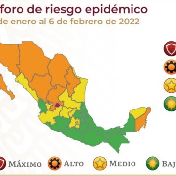 Retroceso en semáforo amarillo a partir del lunes 24 de enero