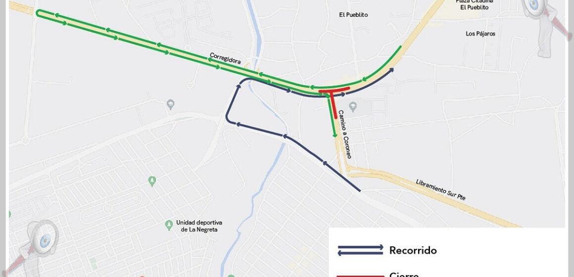 Anuncia IQT desvío temporal de rutas por obras en Santa Bárbara