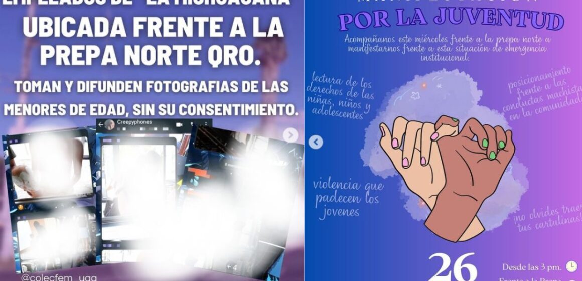 Mujeres se manifiestan por violencia hacia adolescentes de prepa norte