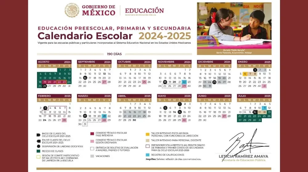 Ajustan calendario escolar 2024-2025 en educación básica